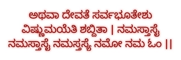Ya Devi Sarva Bhuteshu Lyrics in Kannada